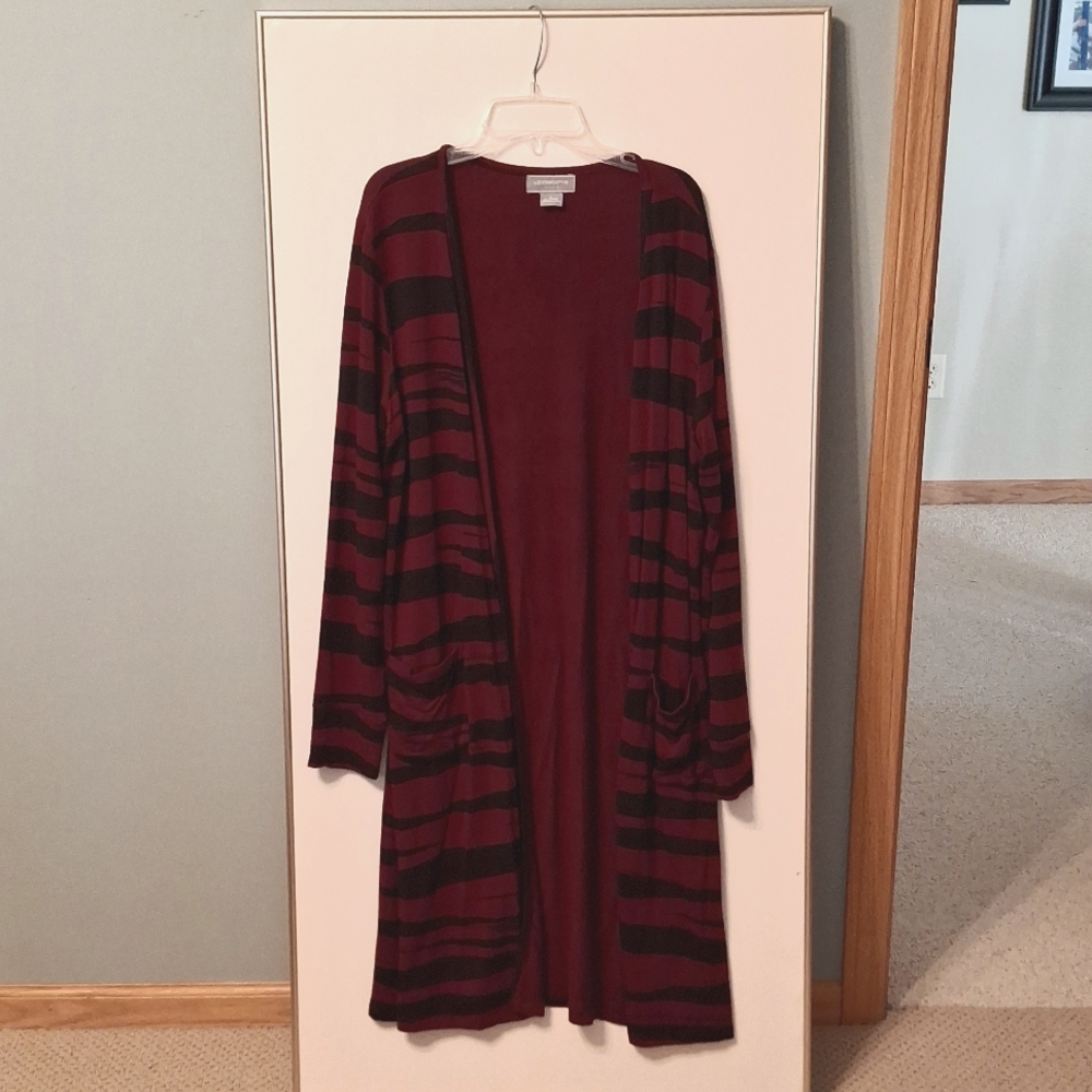 Duster length cardigan